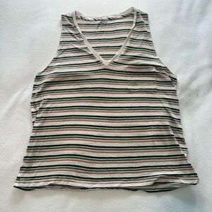 Madewell Multicolor Striped V-Neck Tank Top